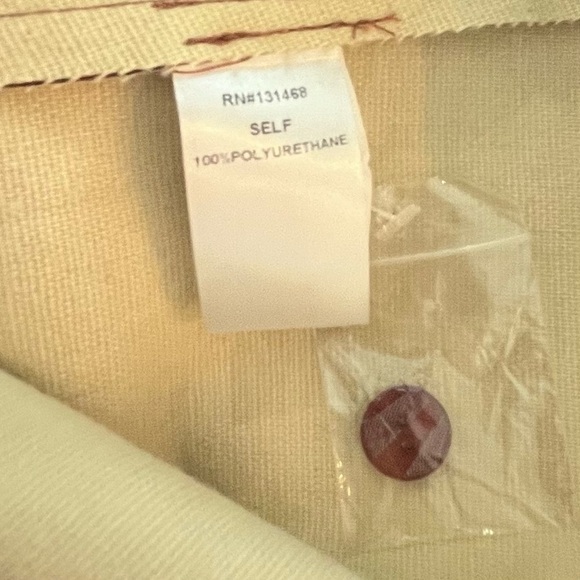 NWT VICI Pleather Vegan Leather Puffed Sleeve Button Down Shirt Caramel Brown M - Picture 8 of 11